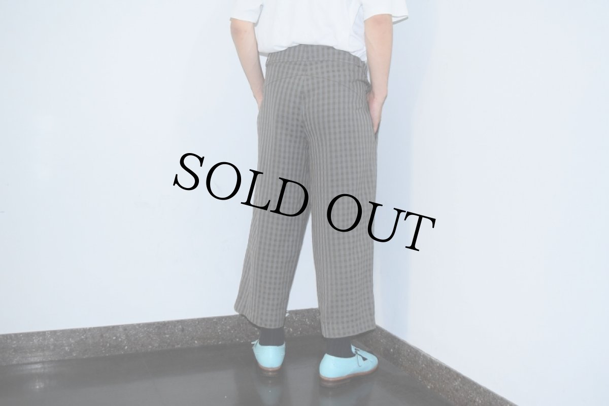 画像4: 80〜90's EURO チェック柄 クロップドパンツ W35 (4)