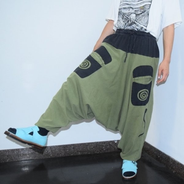 かぐれ 未使用タグ付き コットンリネンラミーサルエルパンツ
