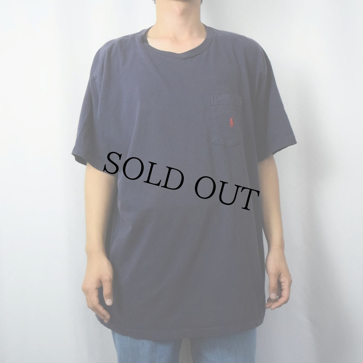 画像2: 90's Ralph Lauren USA製 無地ポケットTシャツ XL (2)