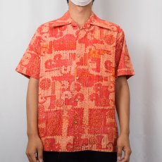 画像2: 70's dael's 総柄コットンハワイアンシャツ (2)