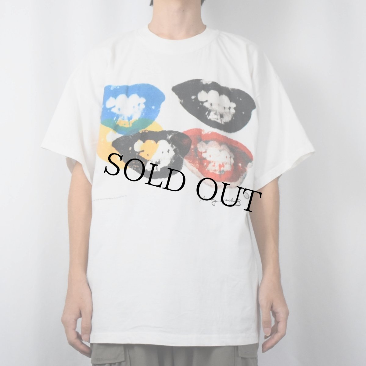 画像2: 90's ANDY WARHOL "Marilyn Monroe / I Love Your Kiss Forever Forever" アートプリントTシャツ 箱付き XL (2)