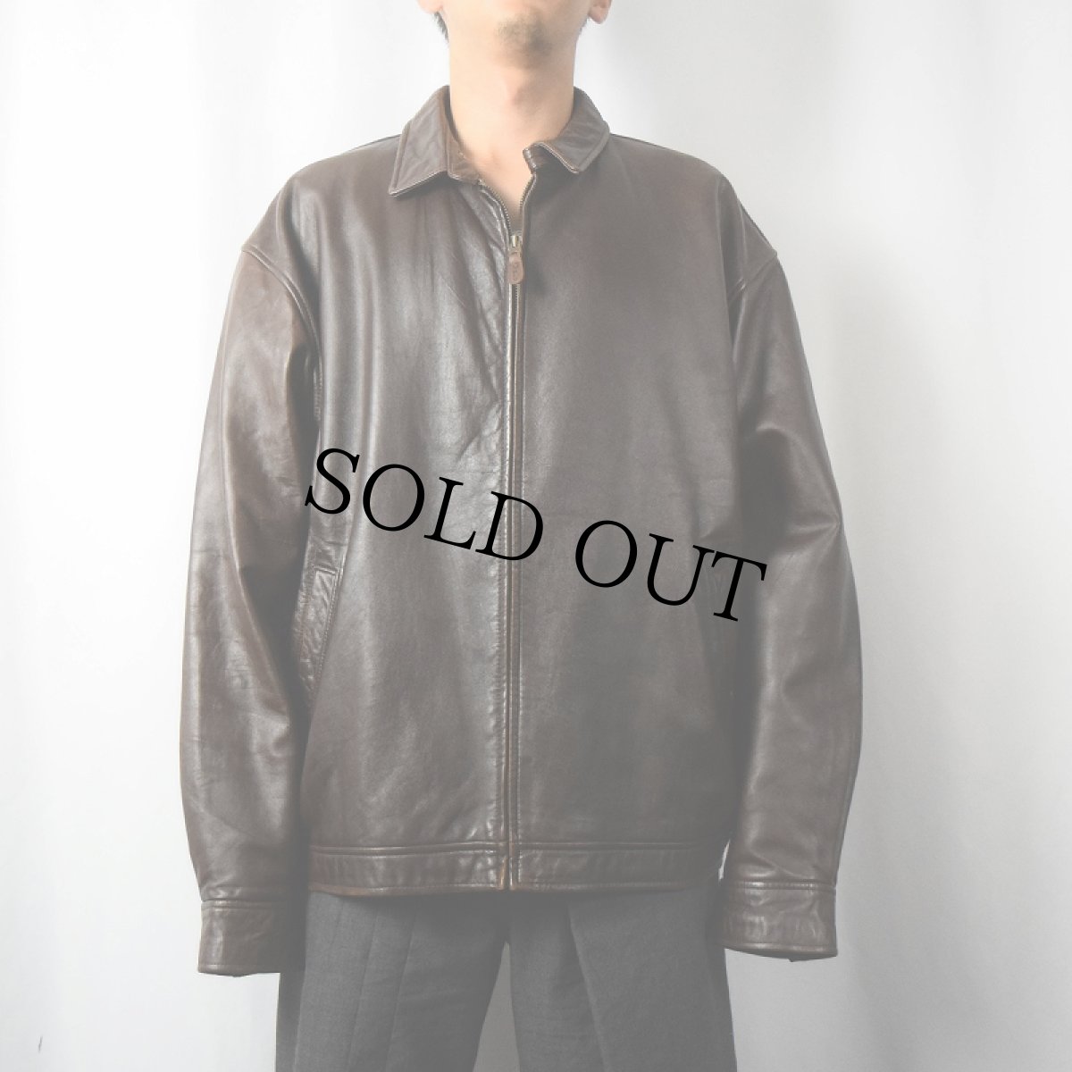 画像2: 90's POLO Ralph Lauren レザージャケット XL (2)