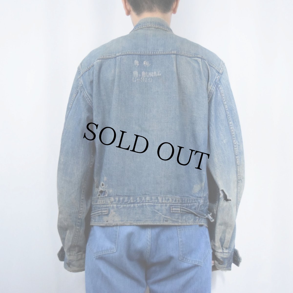 画像4: 50's Royal Canadian Navy チンスト付き デニムワーキングジャケット (4)