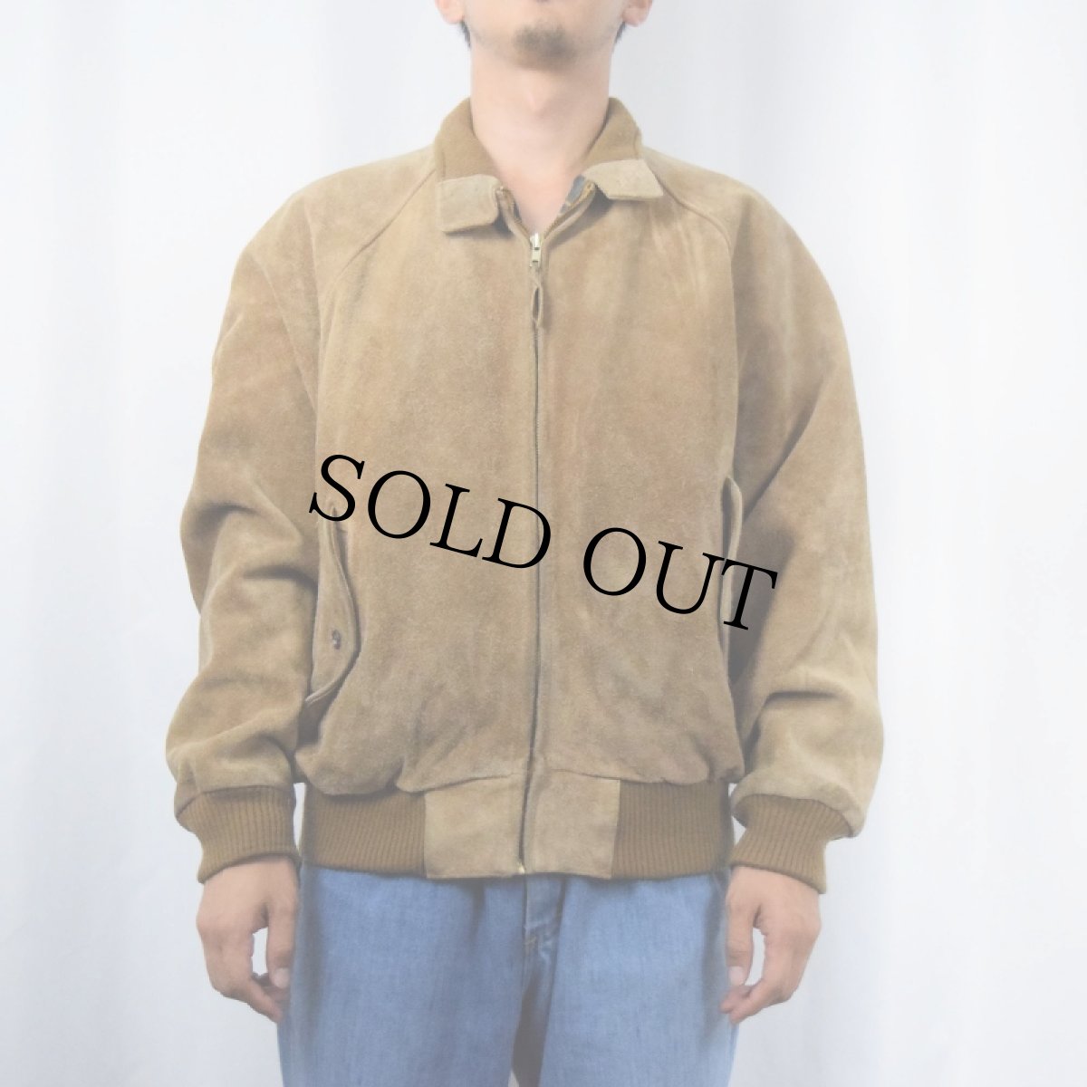 画像2: 90's POLO Ralph Lauren "G-9 TYPE" スエードレザージャケット M (2)