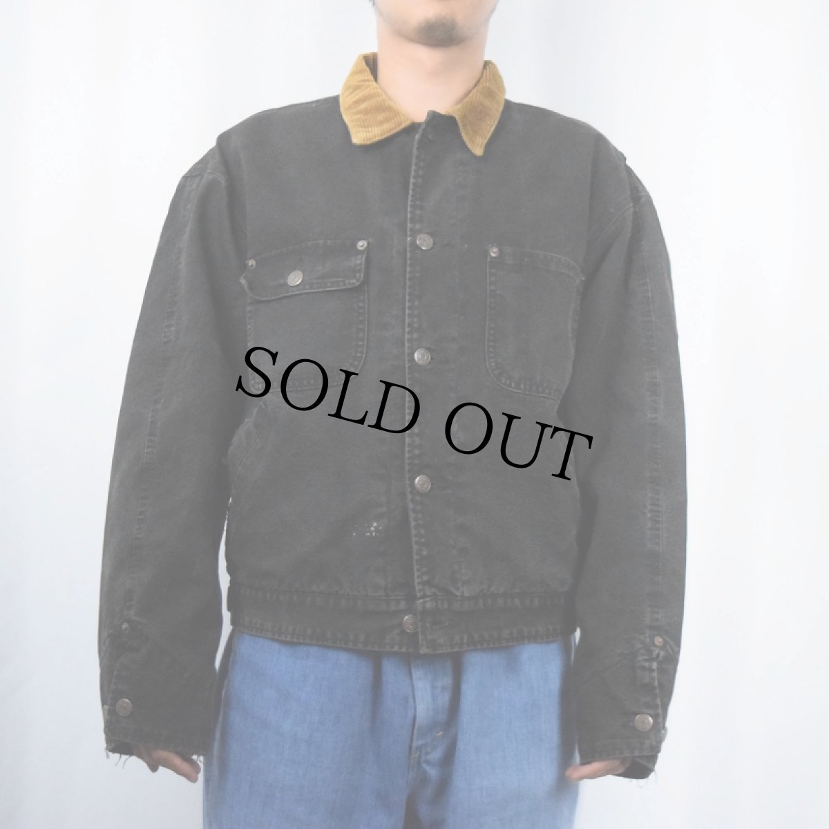 画像2: 90's POLO Ralph Lauren USA製 ブランケットライナー ブラックダックジャケット M (2)