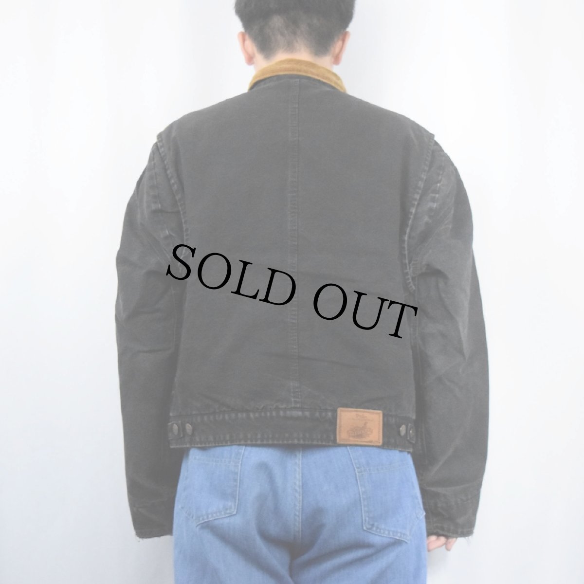 画像3: 90's POLO Ralph Lauren USA製 ブランケットライナー ブラックダックジャケット M (3)