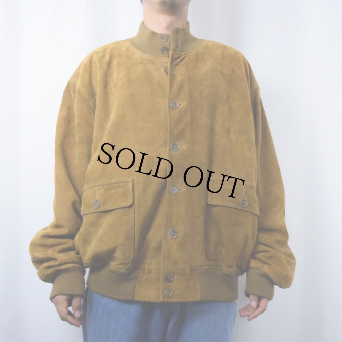 画像2: POLO Ralph Lauren "A-1TYPE" スエードレザージャケット XL (2)