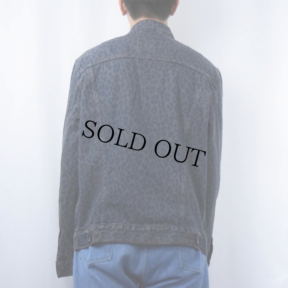 画像3: Levi's レオパード柄 デニムジャケット L (3)
