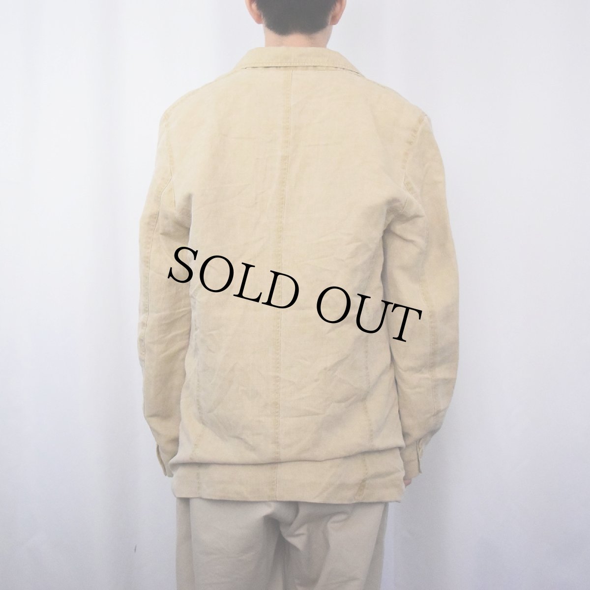 画像3: 90's〜 THE TERRITORY AHEAD リネン×シルク テーラードジャケット M (3)