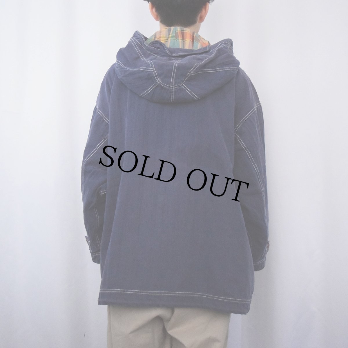 画像3: ポケットデザイン コットンジップパーカー (3)