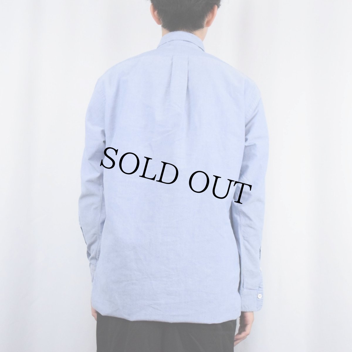 画像3: Ralph Lauren "クロスフラッグ刺繍" コットンボタンダウン プルオーバーシャツ S (3)