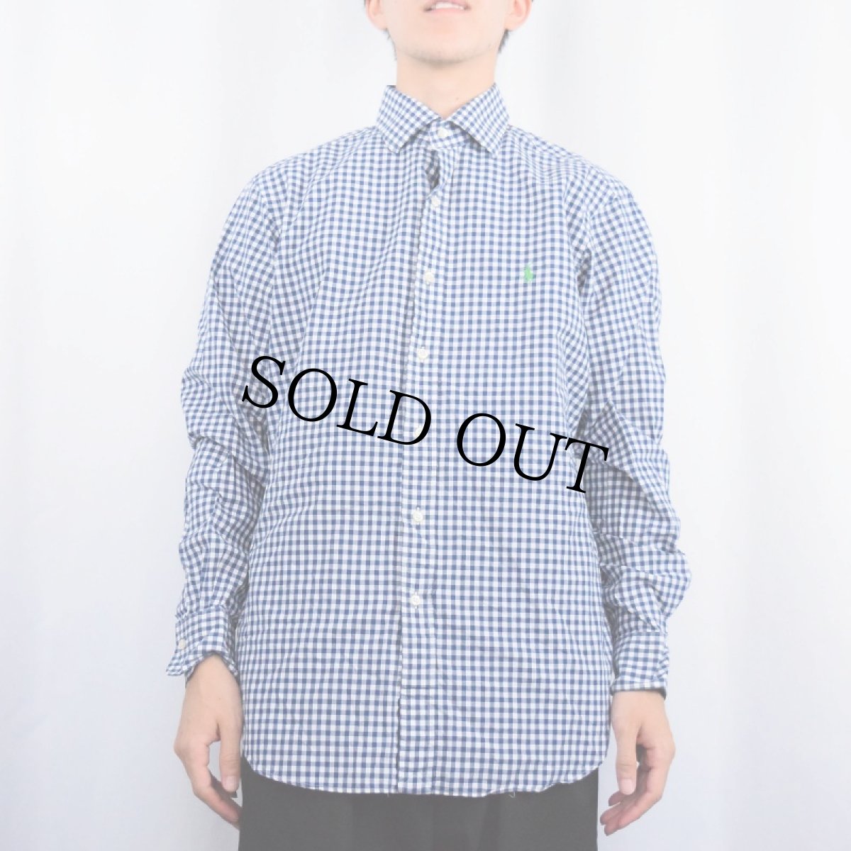 画像2: POLO Ralph Lauren "CUSTOM FIT" ギンガムチェック柄 コットンシャツ 16 34/35 (2)
