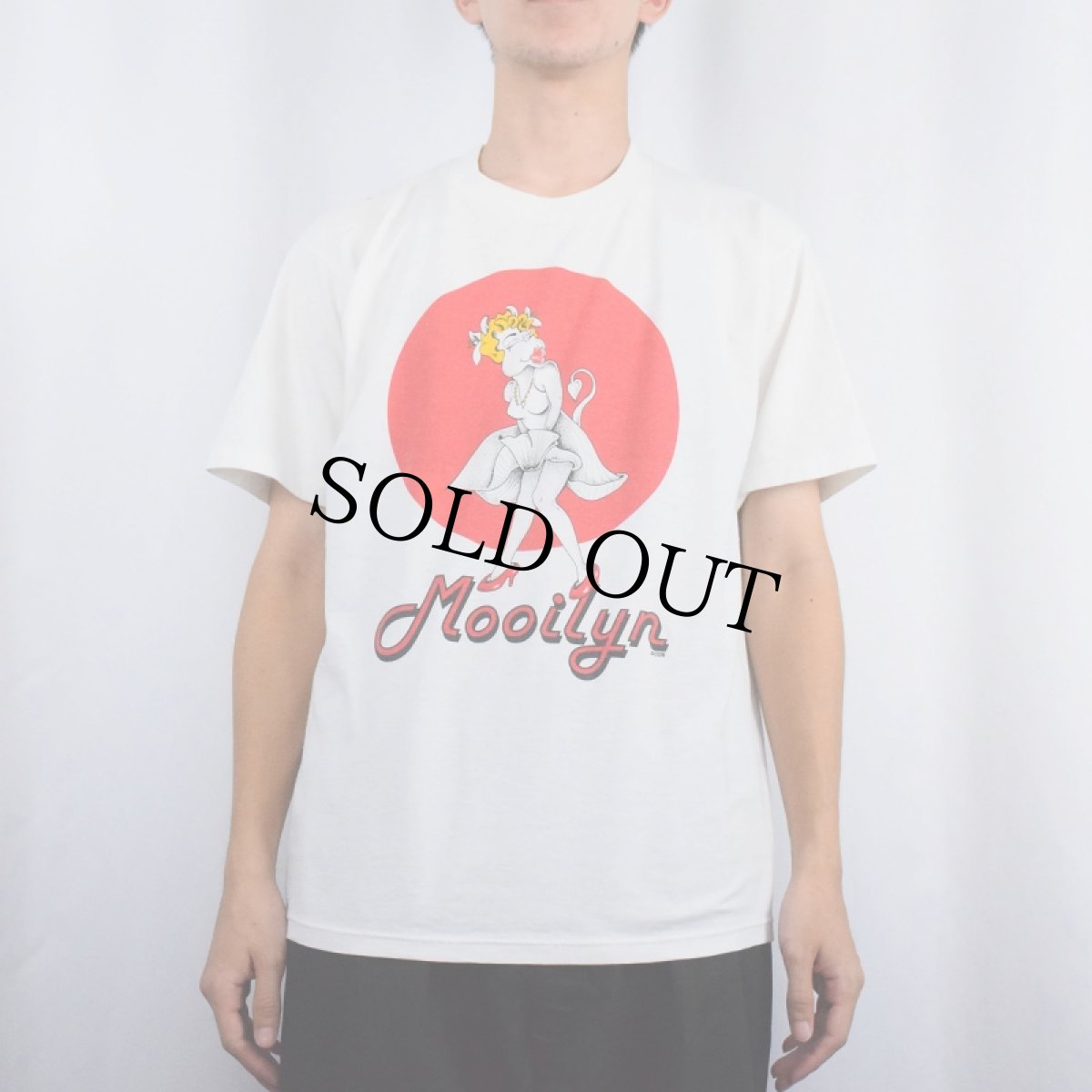 画像2: 90's USA製 "Mooilyn" パロディプリントTシャツ L (2)