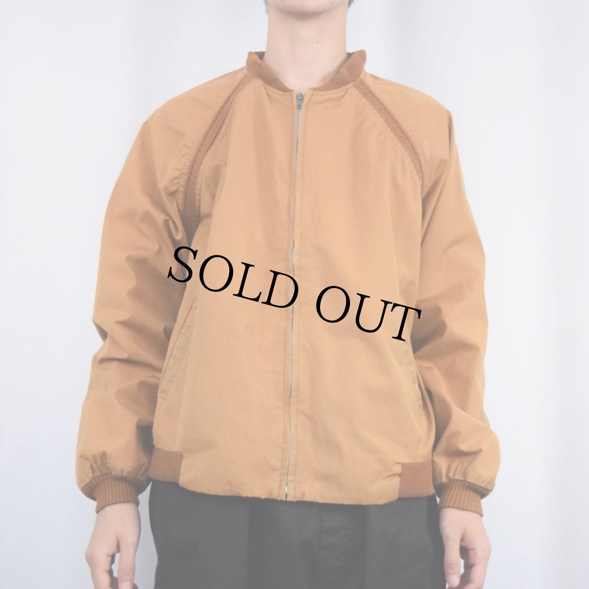 画像2: 60's PENNEY'S TOWNCRAFT ニット切り替え スポーツジャケット L (2)