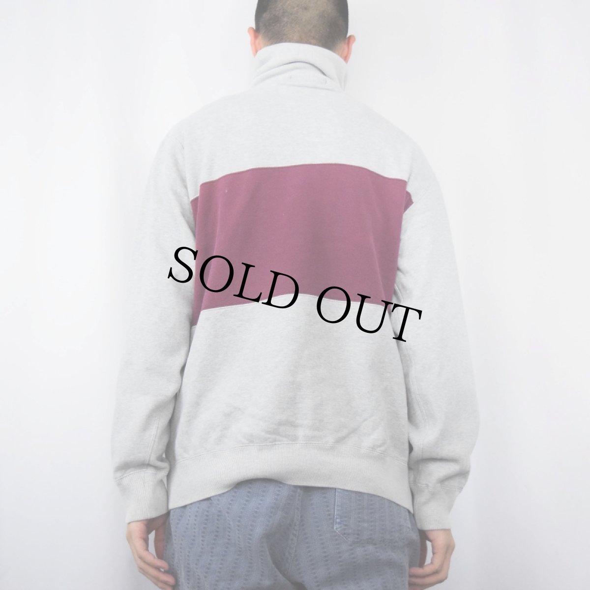 画像3: 90's POLO Ralph Lauren ポリスバッジ 2トーン タートルネックスウェット M (3)