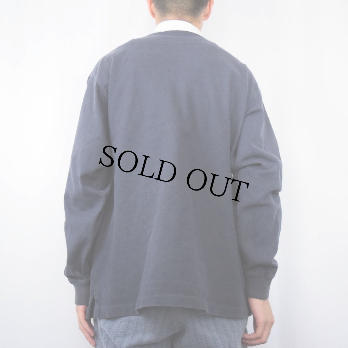 画像3: 90's POLO SPORT Ralph Lauren ロゴプリント ラガーシャツ NAVY L (3)