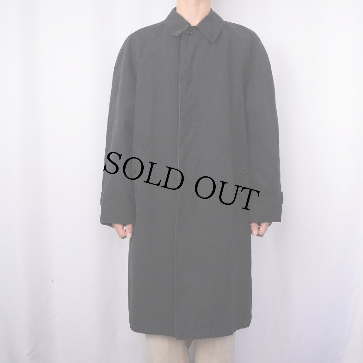 画像2: 80〜90's Burberrys' ENGLAND製 バルマカーンコート BLACK (2)