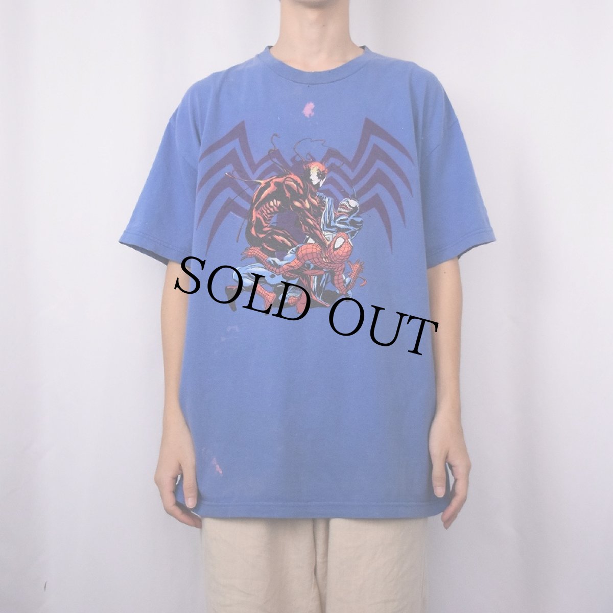 画像2: MARVEL "VENOM × CARNAGE × SPIDER-MAN" キャラクター プリントTシャツ XL (2)