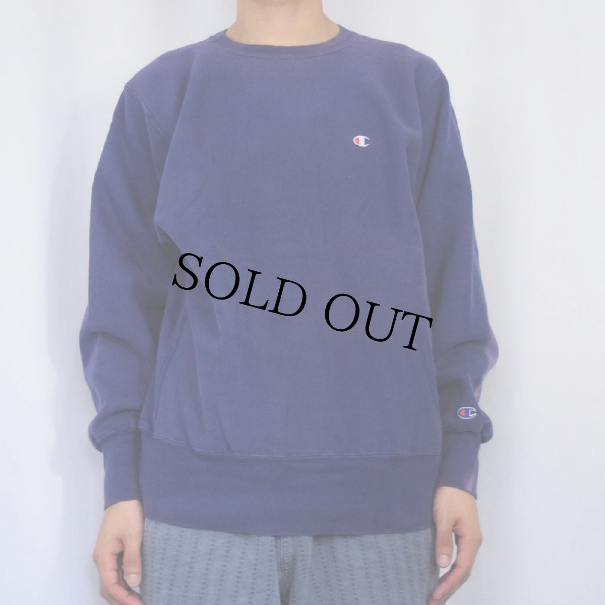 画像2: 90's Champion REVERSE WEAVE USA製 目付きスウェット L (2)