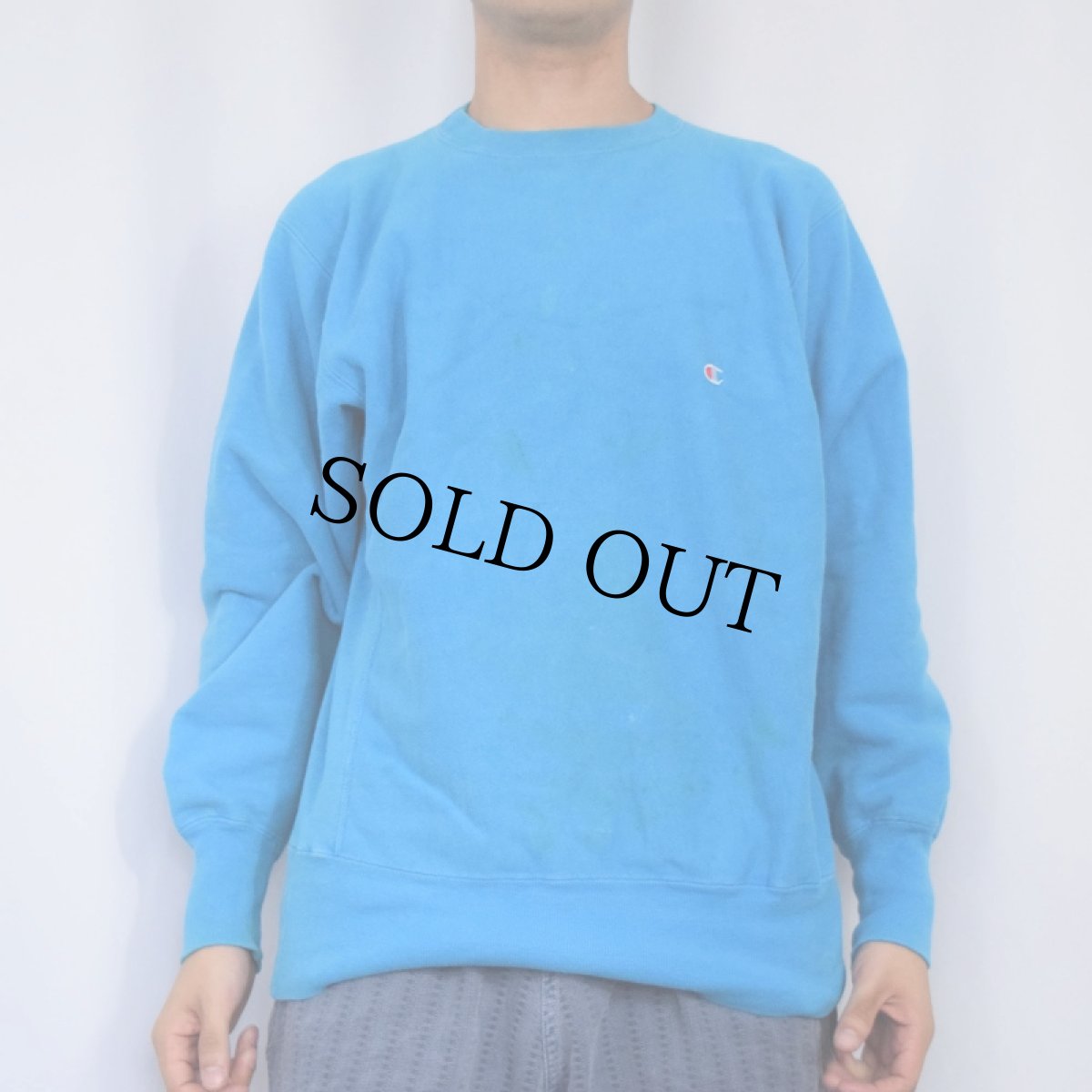 画像2: 90's Champion REVERSE WEAVE USA製 目付きスウェット L (2)