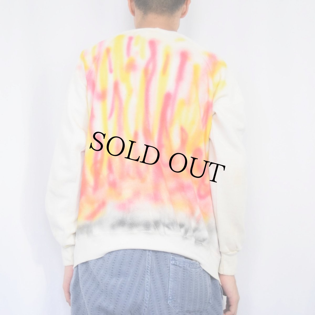 画像4: 80〜90's RANBO アクション映画 ハンドペイントスウェット (4)