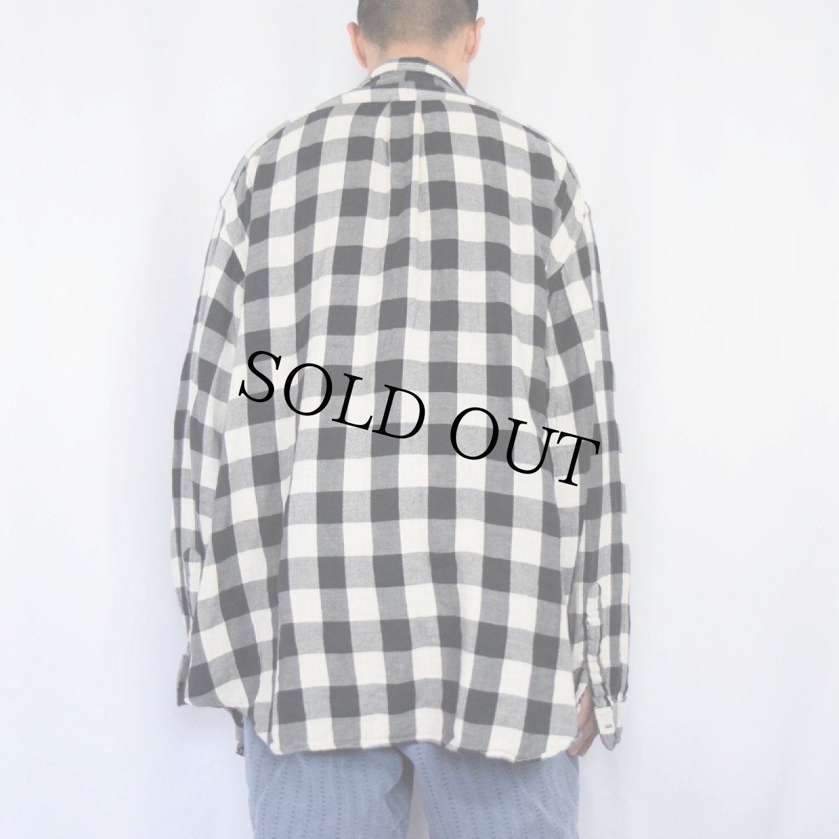 画像3: Ralph Lauren バッファローチェック柄 コットンガーゼ ボタンダウンシャツ 3XB (3)