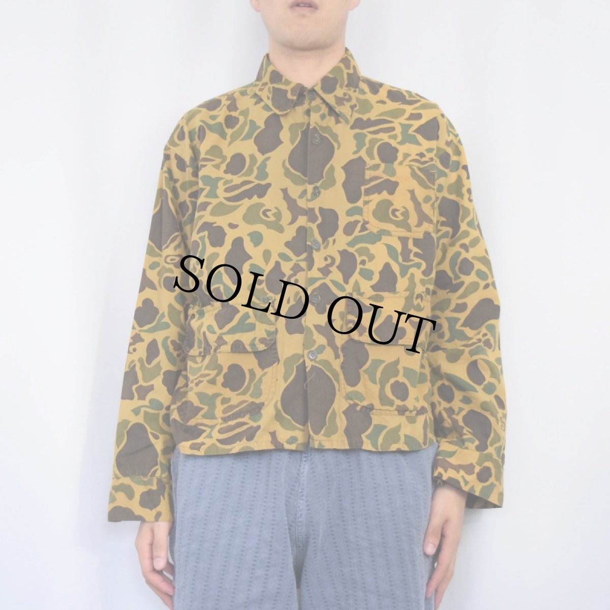 画像2: 70's WESTERN FIELD ダックハンターカモ柄 コットンシャツ (2)