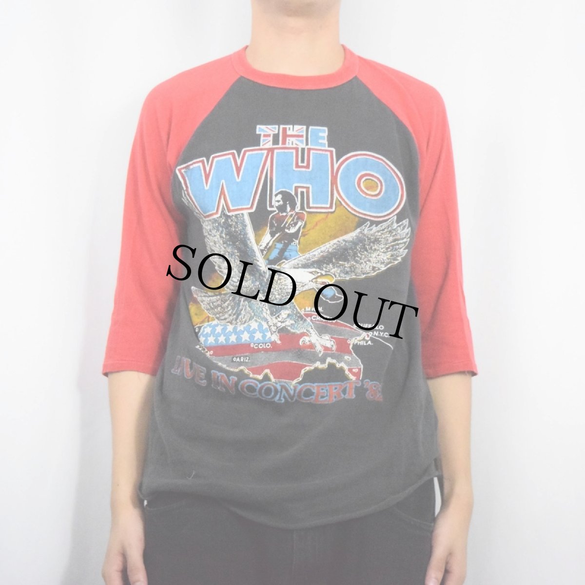 画像2: 80's THE WHO ロックバンド ラグランTシャツ XL (2)