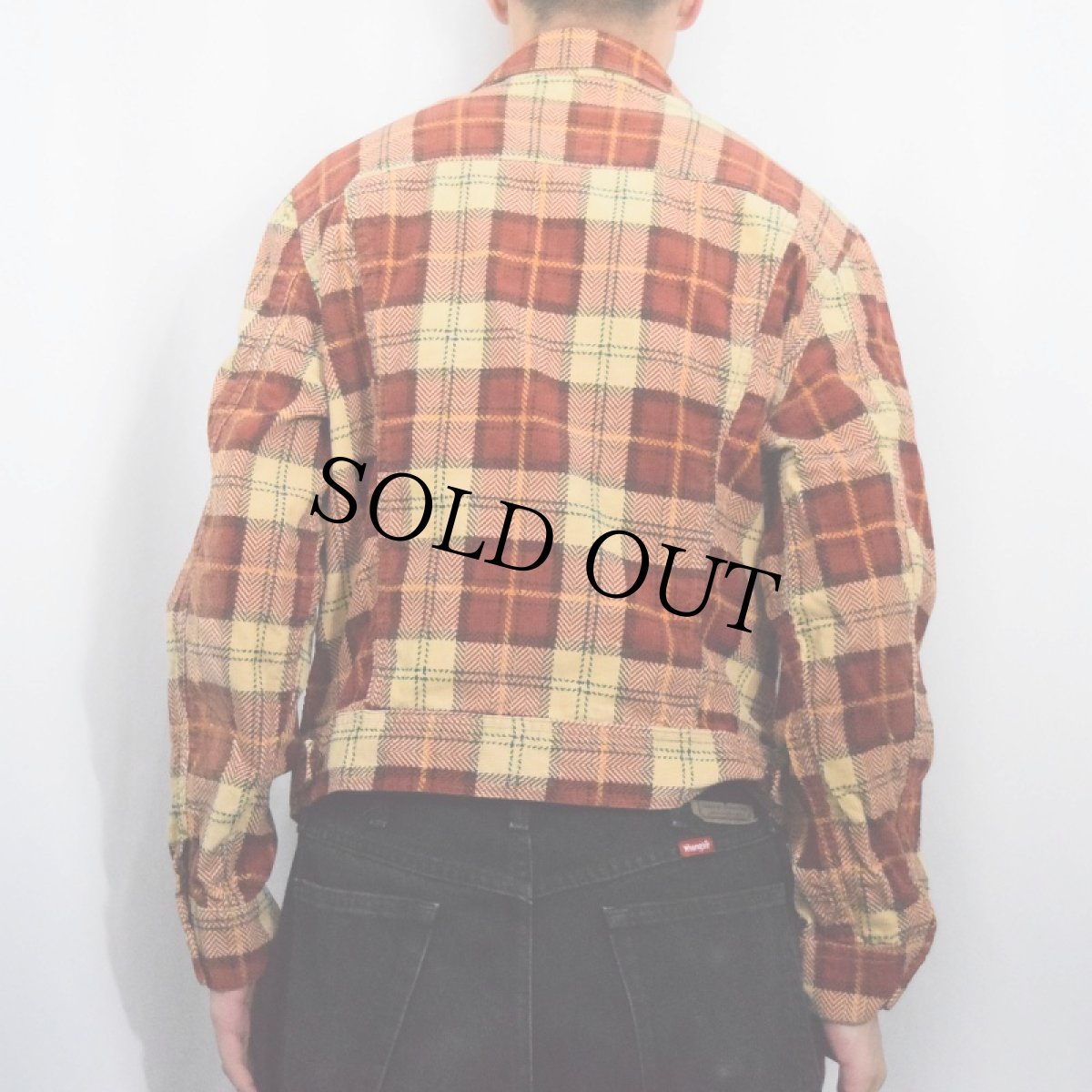 画像3: 70〜80's Lee × WEST CAL. 45 USA製 チェック柄 コーデュロイジャケット (3)