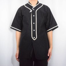 画像2: 40~50's WILTON ATHLETIC WEAR "TRISCO MILLERS" ベースボールシャツ BLACK (2)
