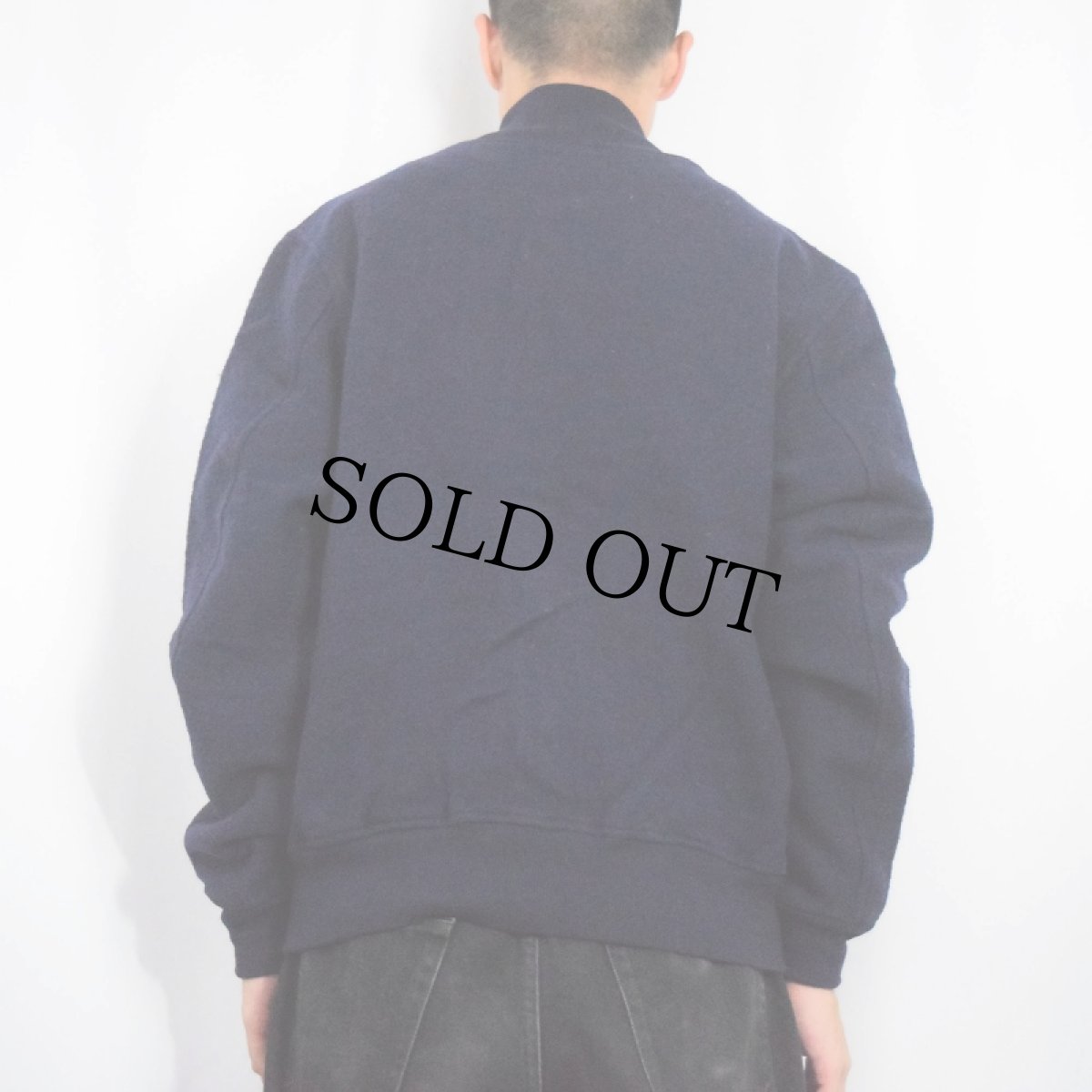 画像3: 40〜50's W.H BRINE CO. ウールボタンスタジャン NAVY (3)