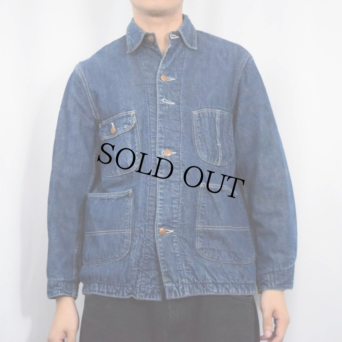 画像2: 50's PIONEER ブランケットライナー デニムカバーオール (2)