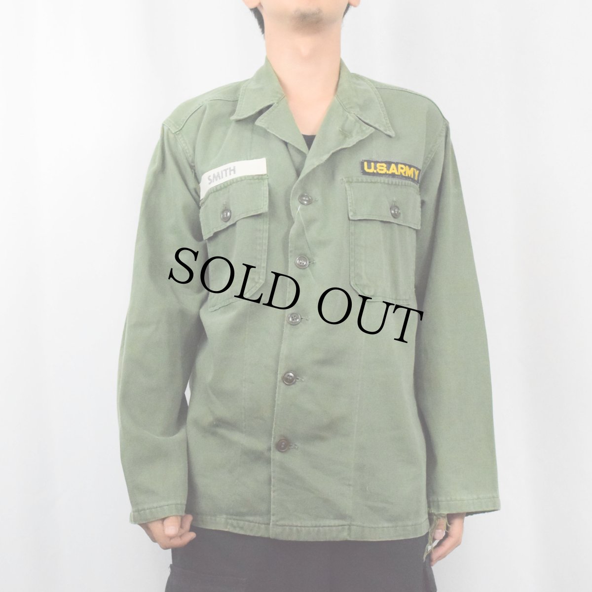 画像2: 60's U.S.ARMY ユーティリティシャツ 1st (2)