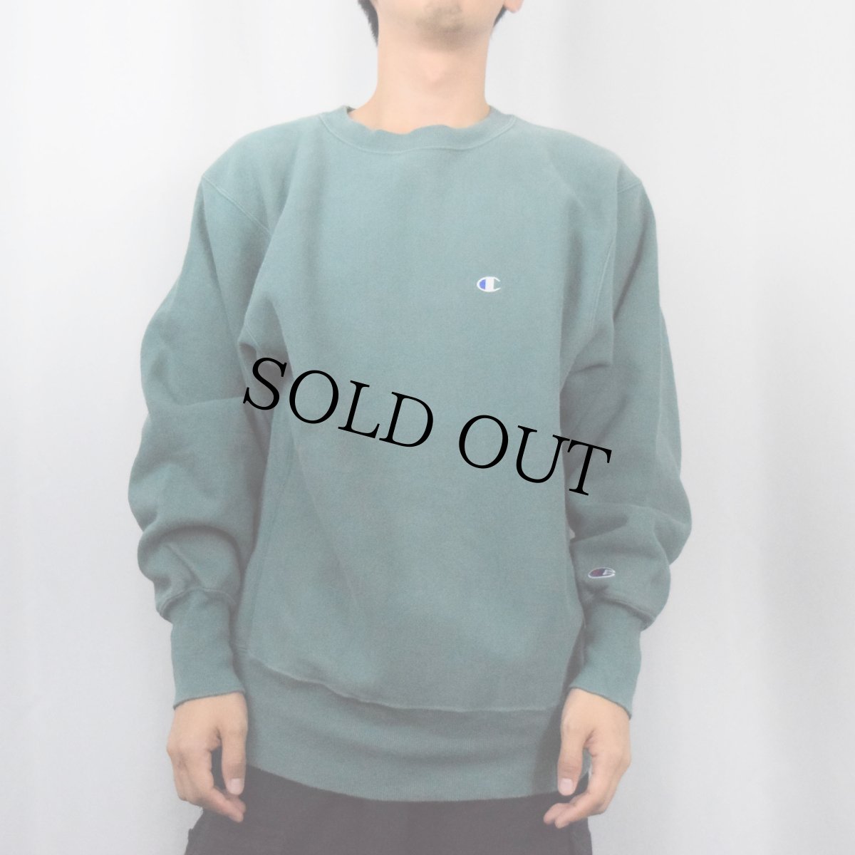 画像2: 90's Champion REVERSE WEAVE USA製 目付きスウェット L (2)