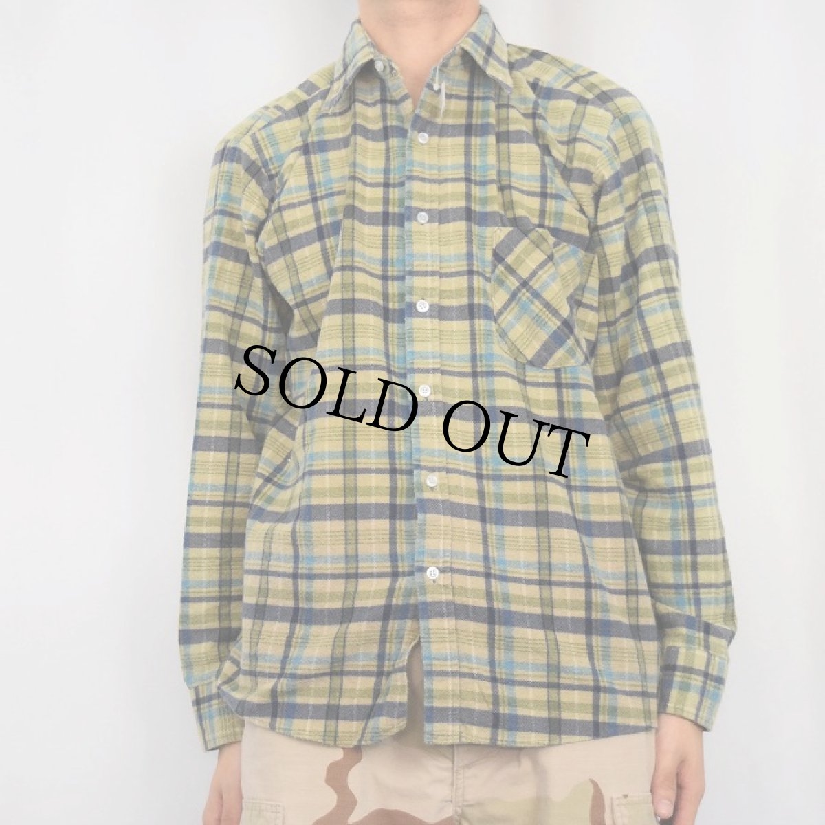 画像2: 90's AMERICAN EDITION チェック柄 プリントネルシャツ (2)