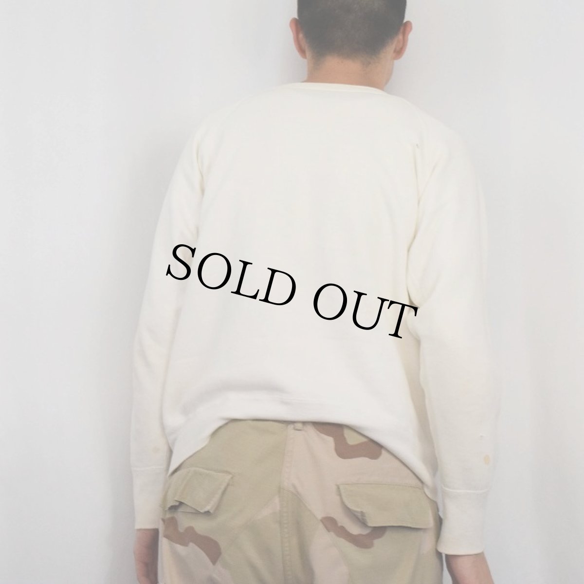 画像3: 50〜60's BEULAH MINERS 染み込みプリント ラグランスウェット (3)