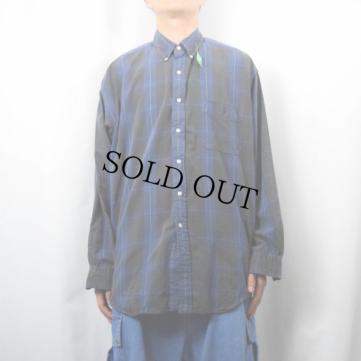 画像2: Ralph Lauren "THE BIG SHIRT" チェック柄 ボタンダウンコットンシャツ L (2)