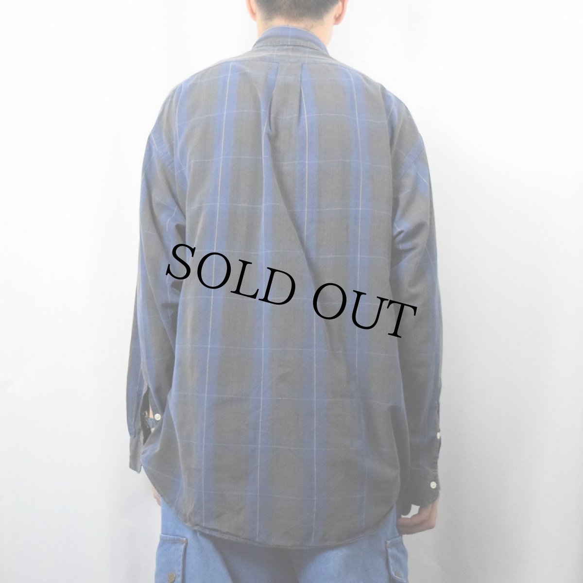 画像3: Ralph Lauren "THE BIG SHIRT" チェック柄 ボタンダウンコットンシャツ L (3)