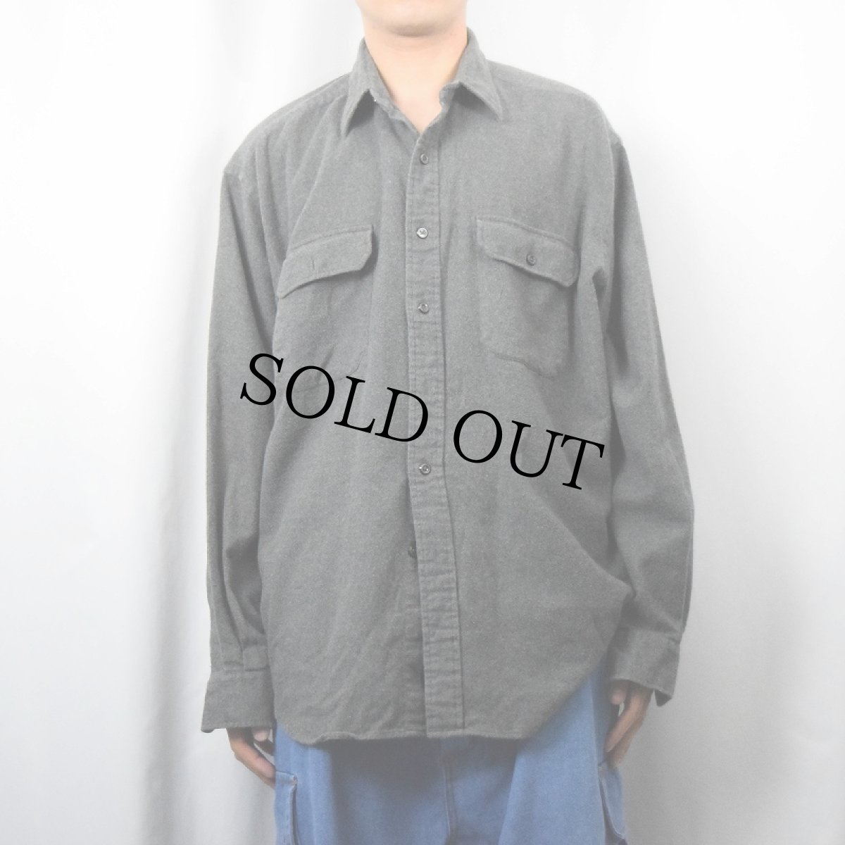 画像2: 90's POLO Ralph Lauren "G.I.SHIRT" ライトネルシャツ XL (2)