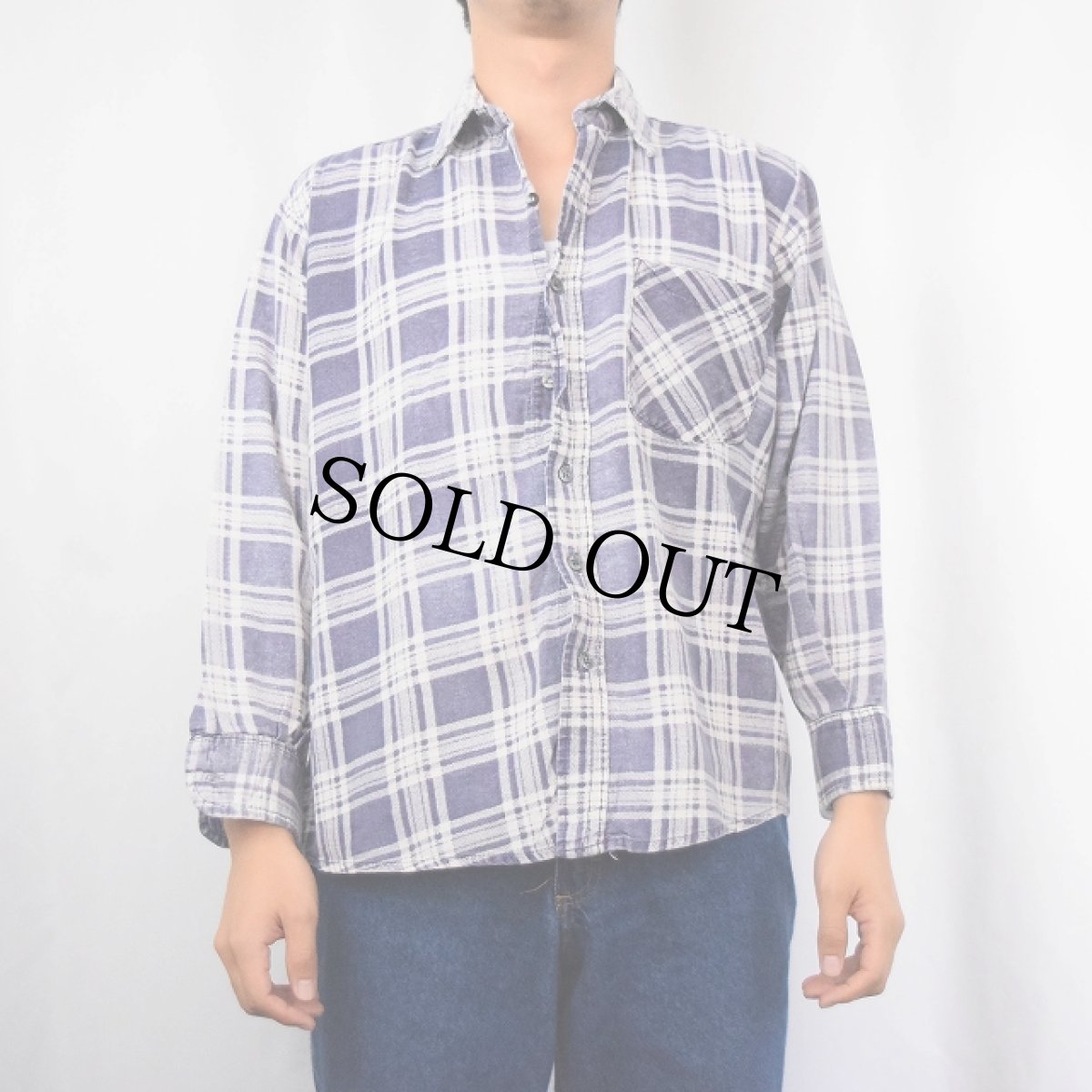 画像2: チェック柄 プリントネルシャツ (2)