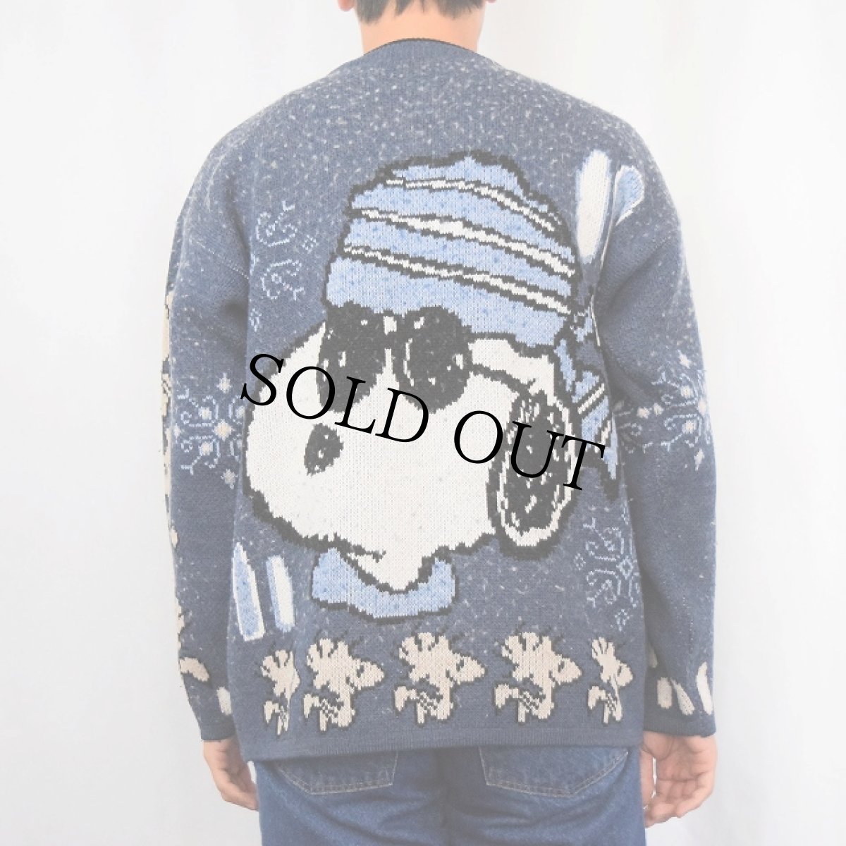 画像3: AVENUE of The STARS "SNOOPY" キャラクター柄 アクリル×ウール スキーニットセーター XL (3)