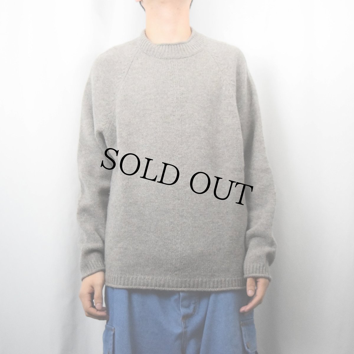 画像2: Woolrich モックネック ウールニットセーター L (2)