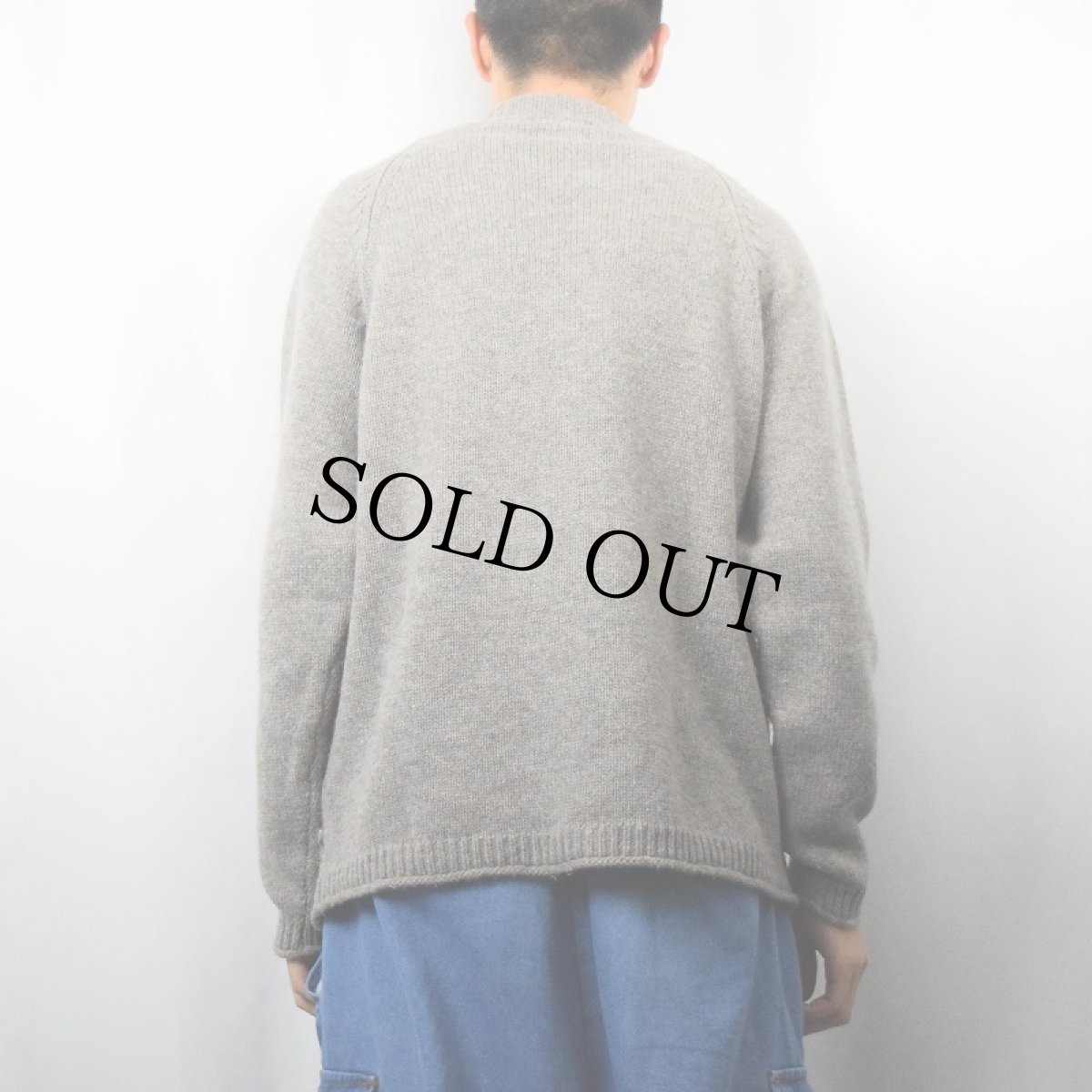 画像3: Woolrich モックネック ウールニットセーター L (3)