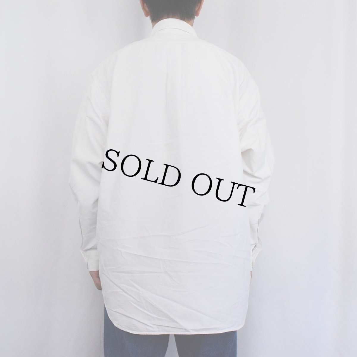 画像3: Ralph Lauren "BIG SHIRT" ポロベア刺繍 コットンボタンダウンシャツ M (3)