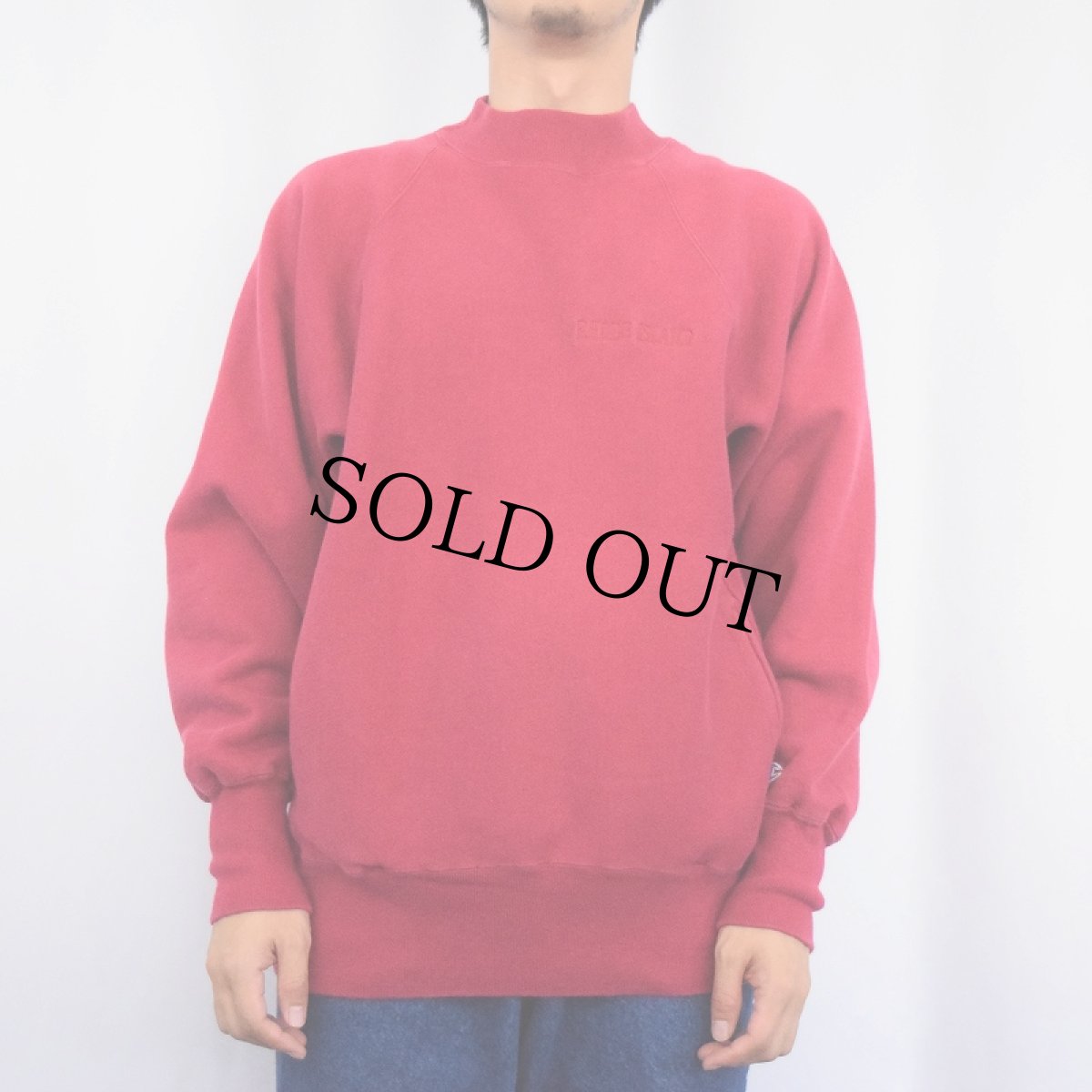 画像2: 90's Champion REVERSE WEAVE USA製 "PHODE ISLAND" 刺繍入り ポケット付きラグランスウェット L (2)