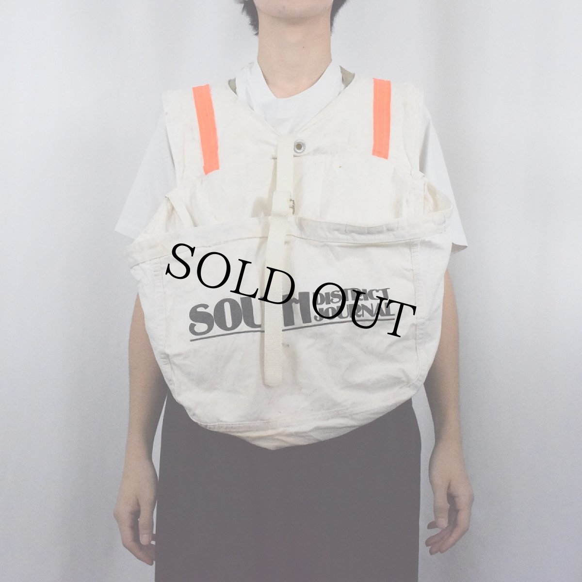 画像3: VINTAGE "SOUTH DISTRICT JOURNAL" ニュースペーパーバッグベスト (3)