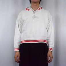 画像2: 〜60's リブボーダー ハーフジップスウェット (2)