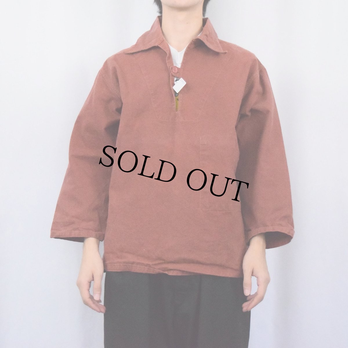 画像2: 〜90's ANNE AR BREIZ FRANCE製 フィッシャーマンスモック S (2)