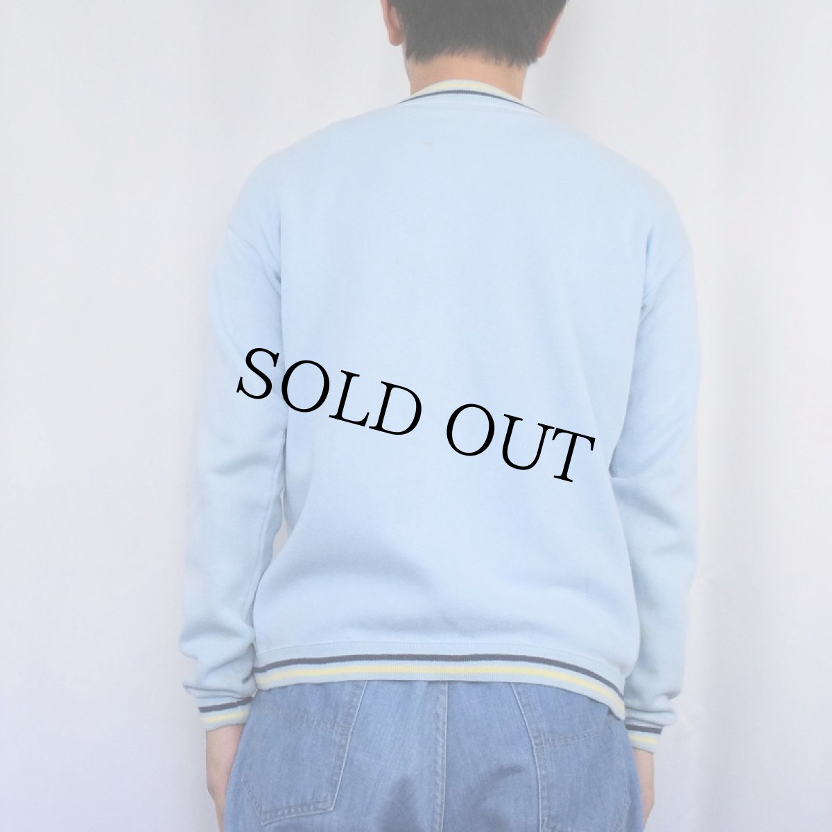 画像3: 60's リブボーダー フルジップスウェット (3)