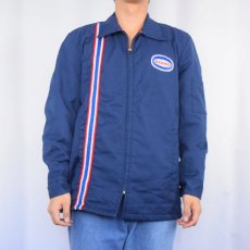 画像2: 【SALE】 80's "SOHO" ロゴワッペン付き キルティングライナー ワークジャケット M (2)